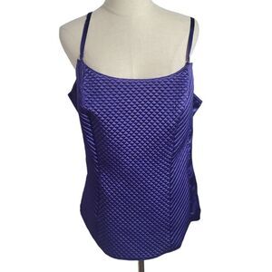 Susan Lucci Royal Blue Corset Quilted Top NWT